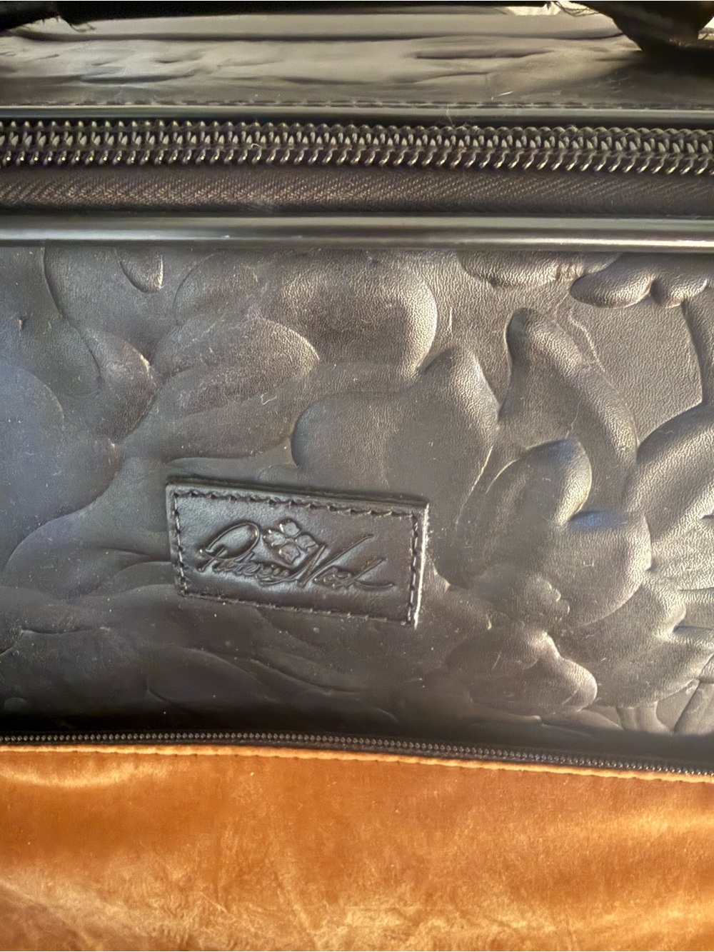 Patricia Nash Black Embossed Floral Carry-On - Picture 2 of 10